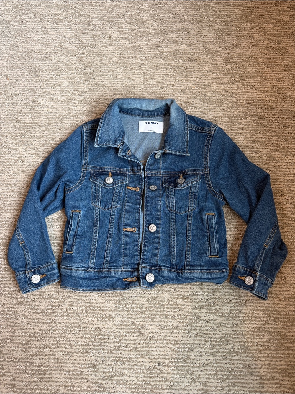 Old Navy Blue Kids Denim Jacket with Button Front